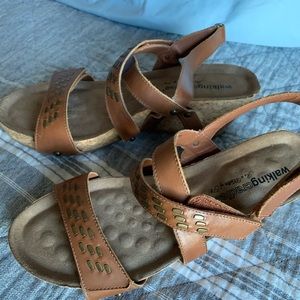 New Walking Cradle Tiernan Leather Wedge Sandal